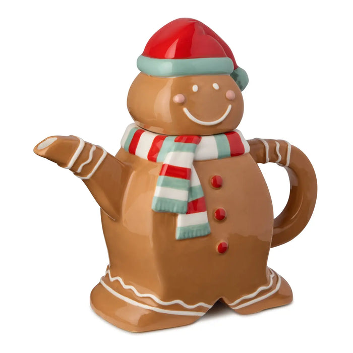 Christmas Whimsy Gingerbread Teapot