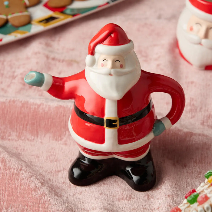 Christmas Whimsy Santa Teapot