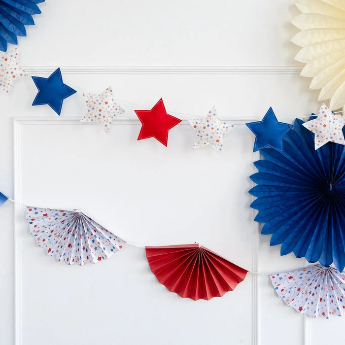 Bunting Paper Fan Banner