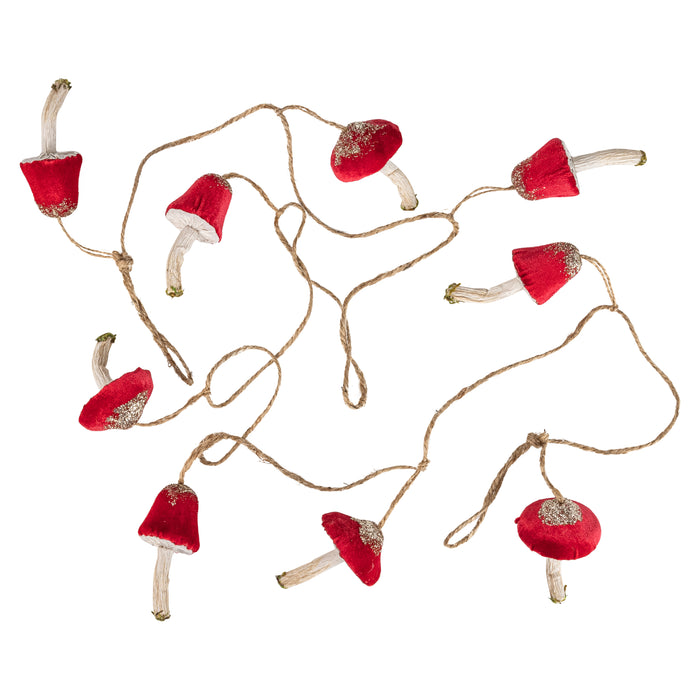 Red Velvet Mushroom Garland
