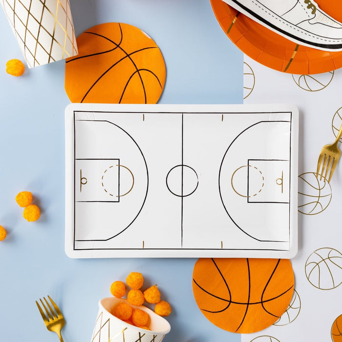 Basketball Court Shaped Paper Plate