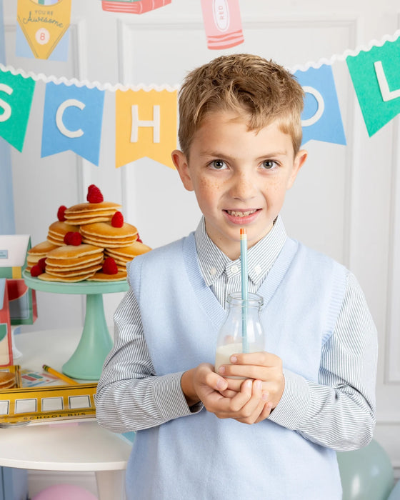 Colored Pencil Reusable Straws