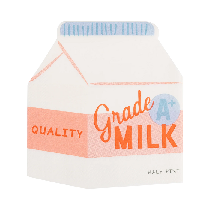 Milk Carton Cocktail Napkin Set