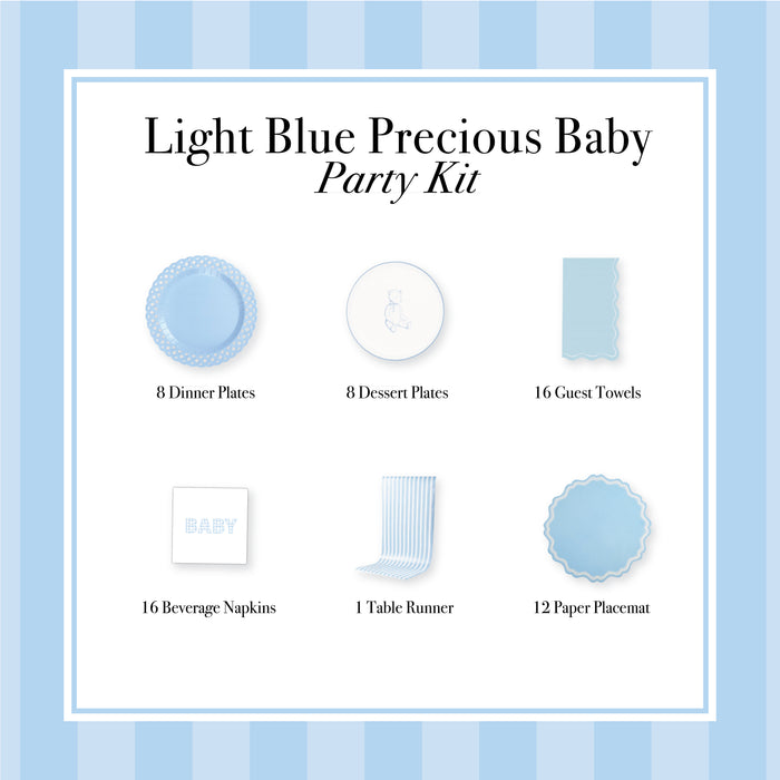 Light Blue Precious Baby Party Kit