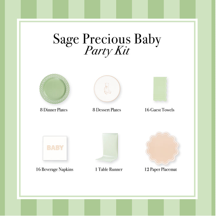 Sage Precious Baby Party Kit