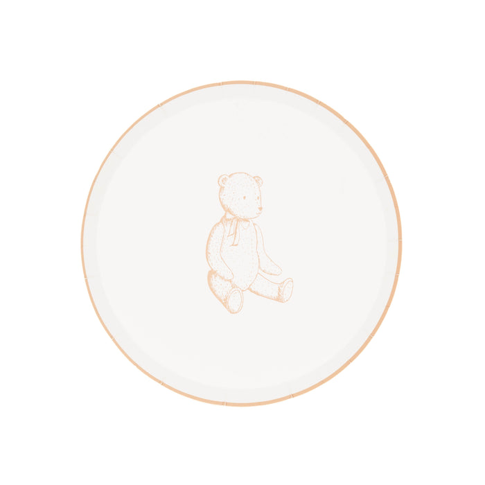 Beige Precious Baby Bear Dessert Plates