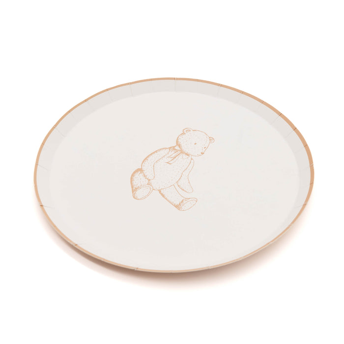 Beige Precious Baby Bear Dessert Plates