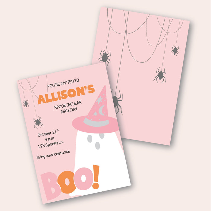 Bewitching Ghost Halloween Digital Invitation