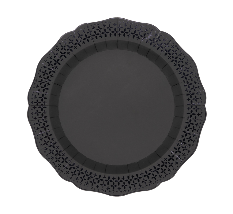 Elegant Black Pattern Dinner Plates