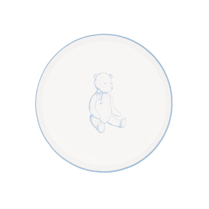 Blue Precious Baby Bear Dessert Plates