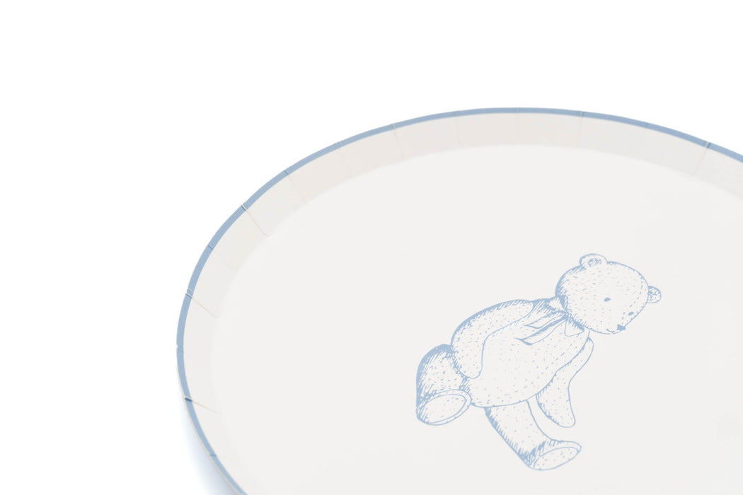Blue Precious Baby Bear Dessert Plates