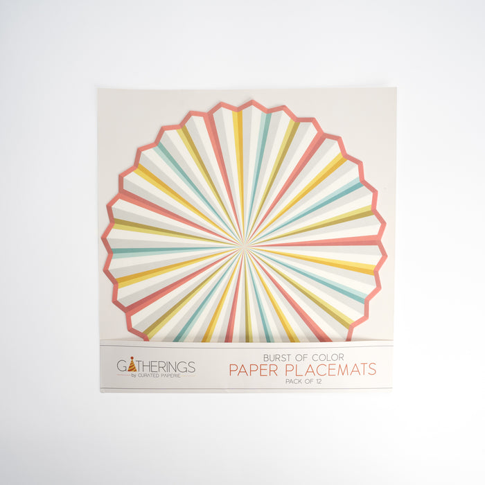 Burst of Color Fan Paper Placemat