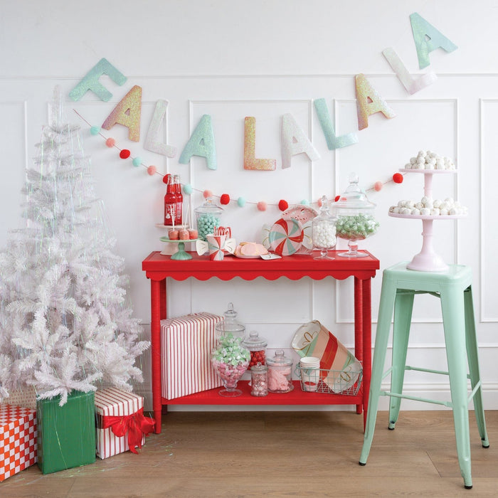 Fa La La Glittered Banner Set