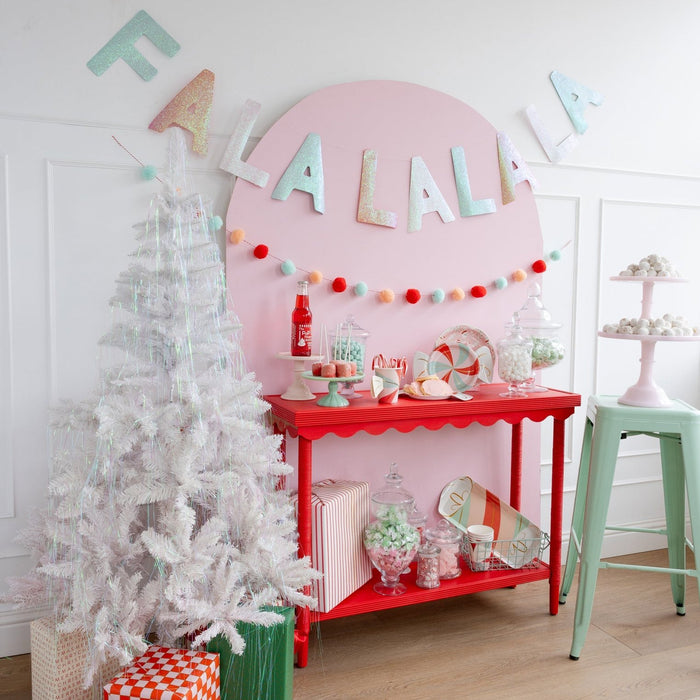 Fa La La Glittered Banner Set