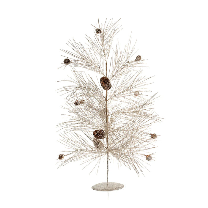 Champagne Spruce and Pinecone Tree