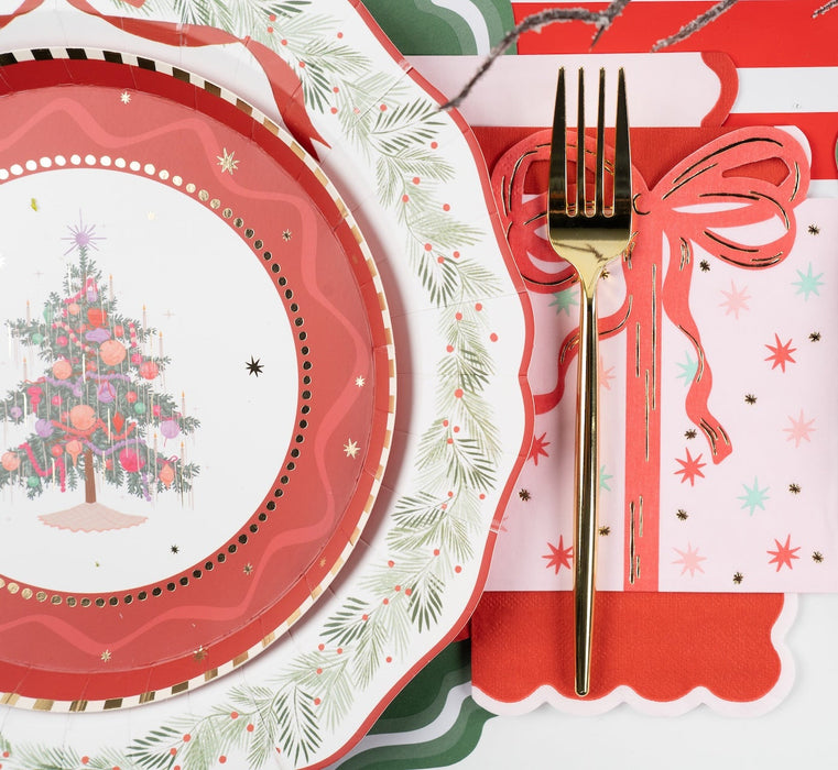 Holiday Present Vintage Christmas Napkins