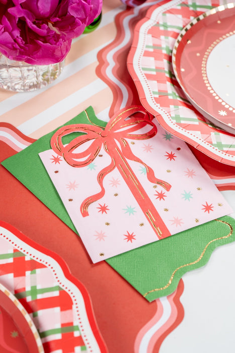 Holiday Present Vintage Christmas Napkins