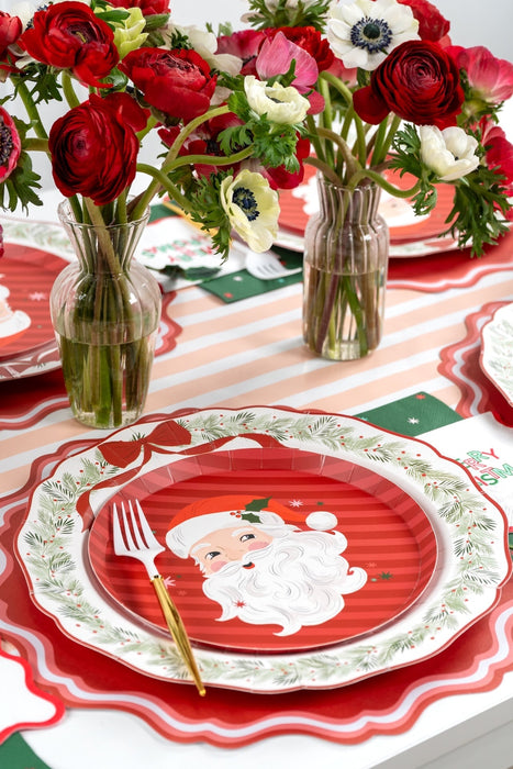 Elegant Holiday Wreath Dinner Plates