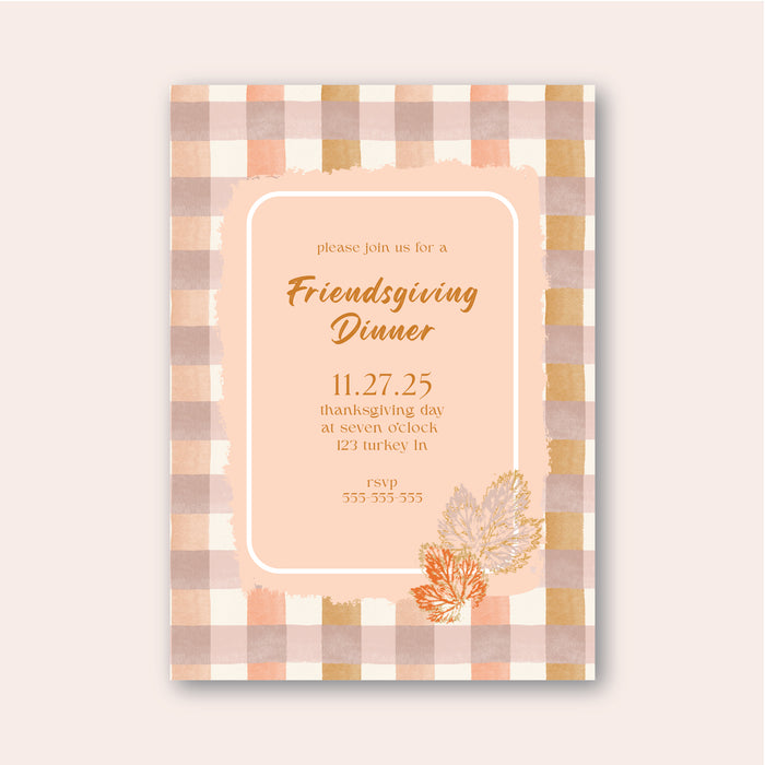Blush Thanksgiving Digital Invitation