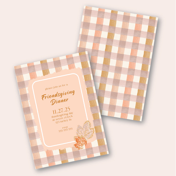 Blush Thanksgiving Digital Invitation