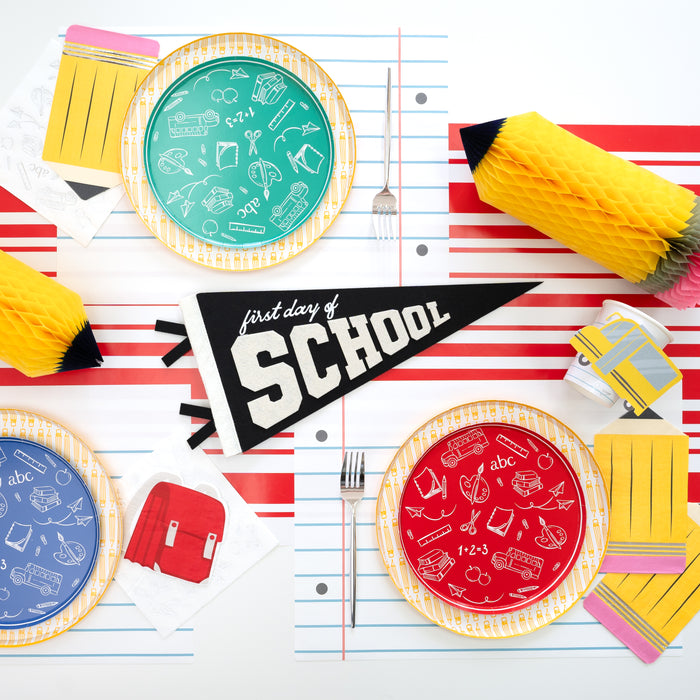 School Days Assorted Icon Dessert Plates