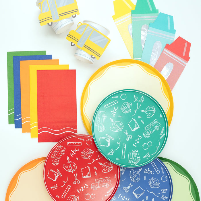 School Days Assorted Icon Dessert Plates
