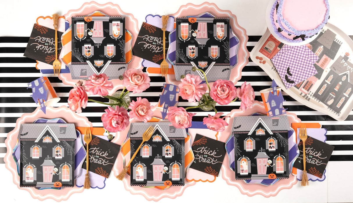 Haunted House Halloween Shaped Plates