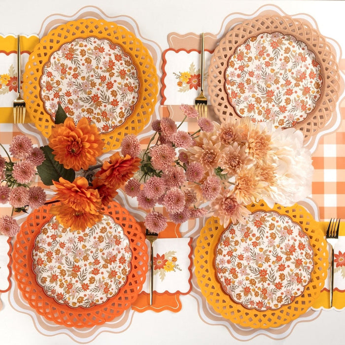 Autumn Floral Dessert Plates