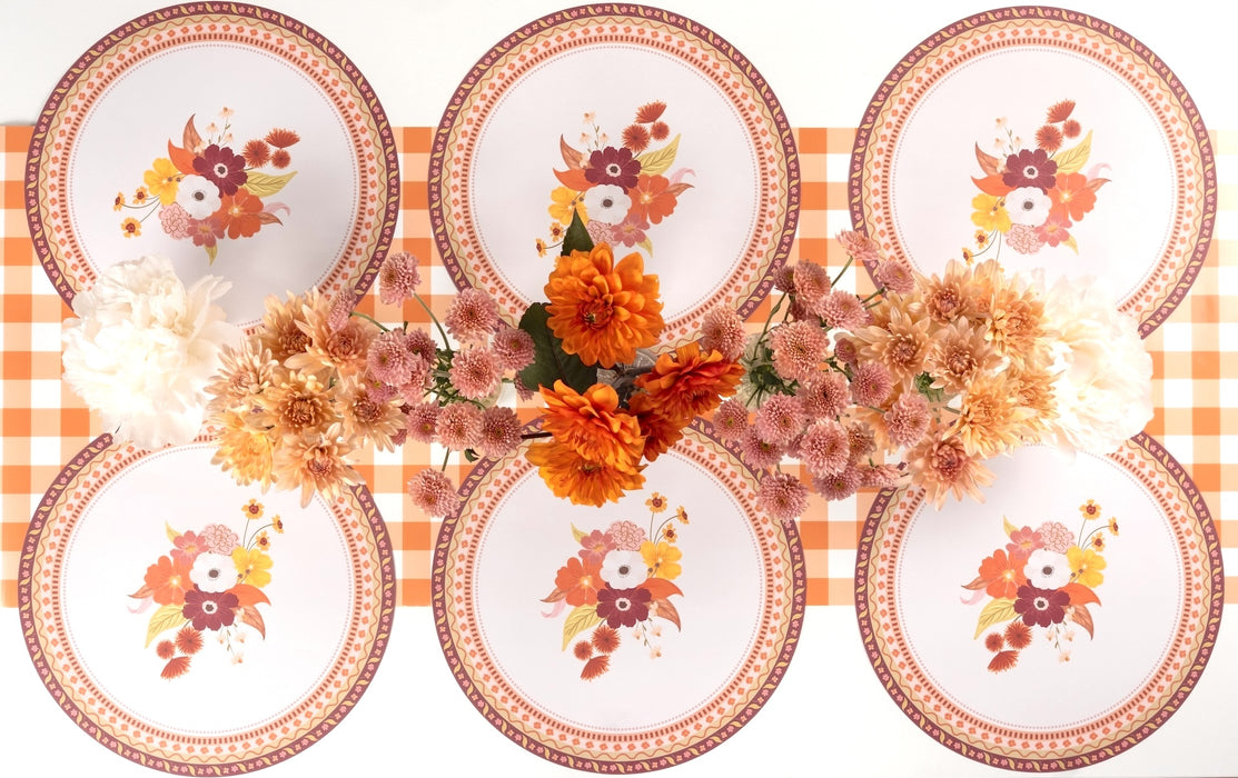 Deluxe Elegant Thanksgiving Floral Party Kit- 24 place settings