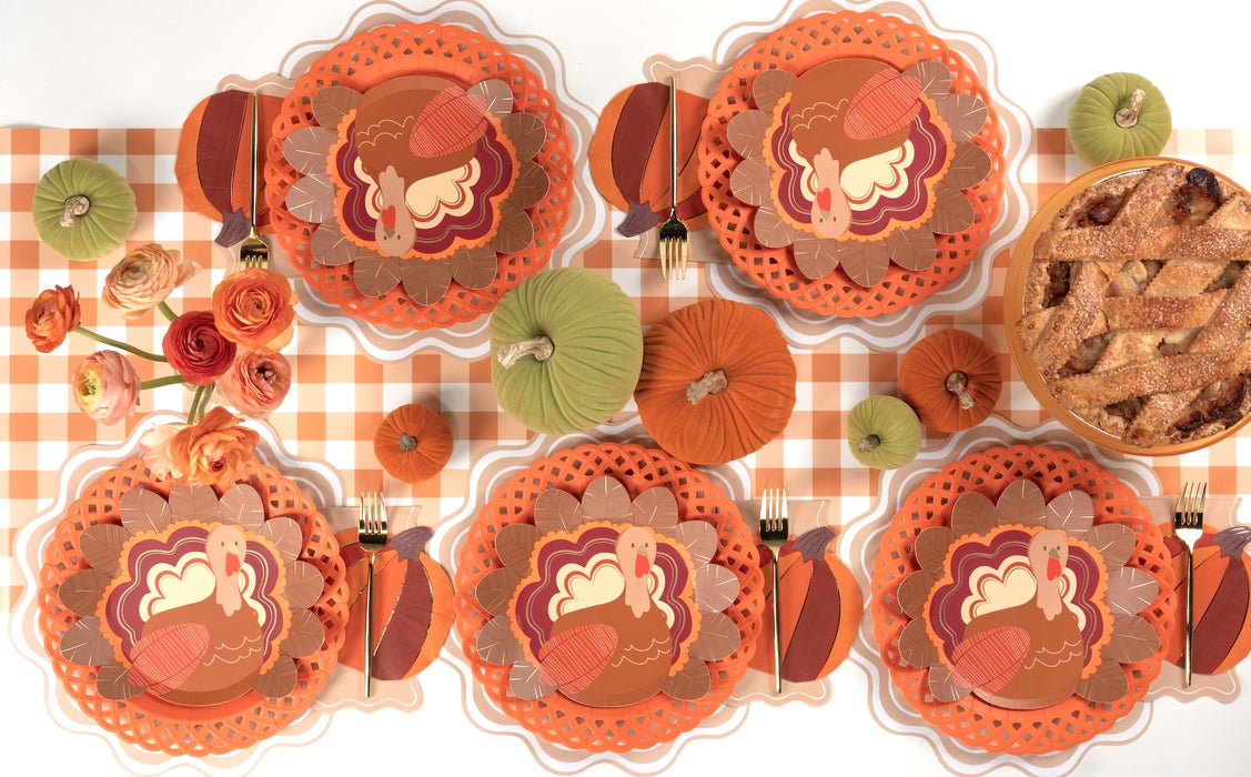 Beige Wavy Scallop Paper Placemats