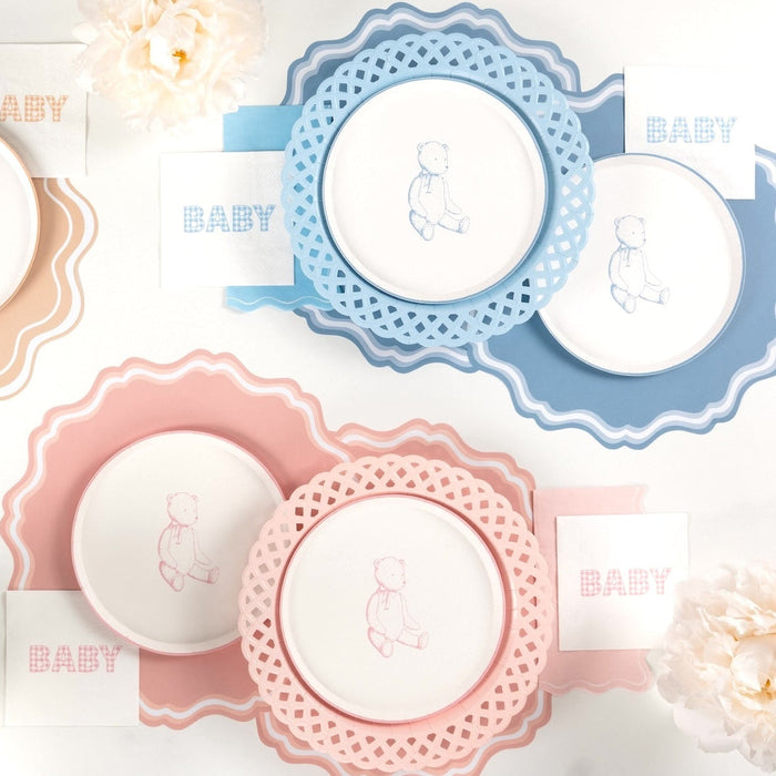 Pink Precious Baby Bear Dessert Plates