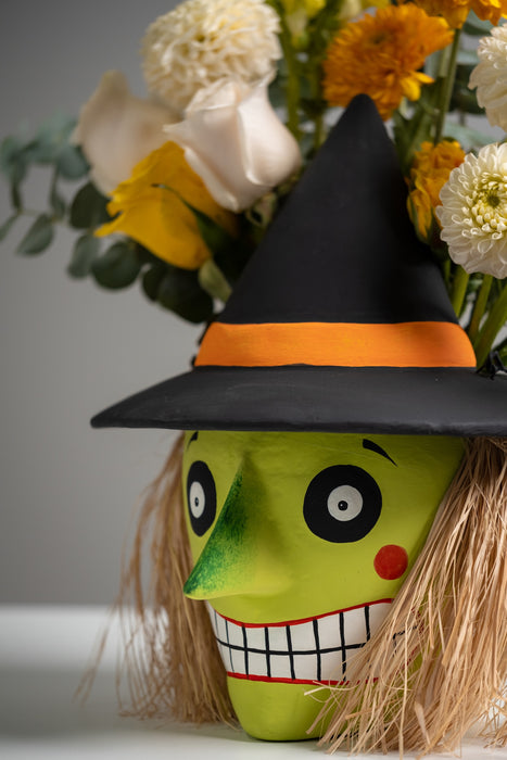 Paper Mache Witch Bucket
