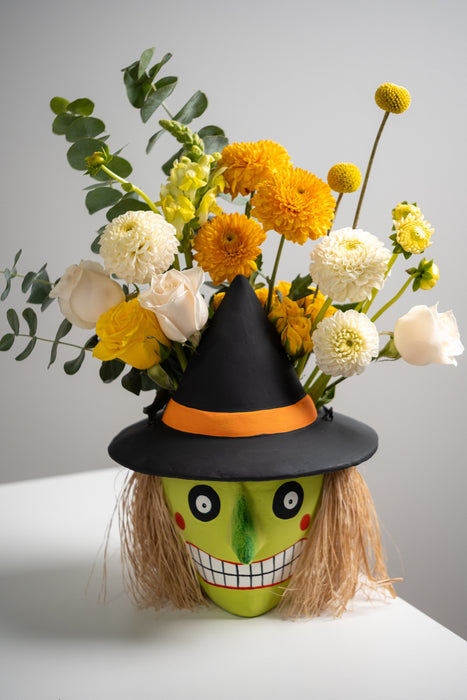 Paper Mache Witch Bucket