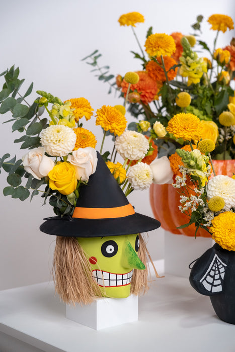 Paper Mache Witch Bucket