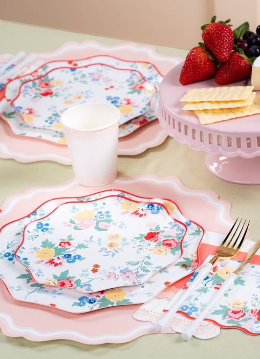 Vintage Floral Dinner Plates