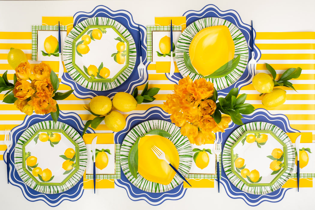 Lemon Paper Die Cut Salad Plate Lemon and Stem