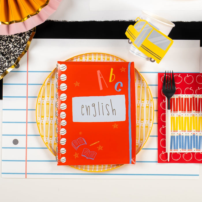 School Days Notebook Dessert Plates