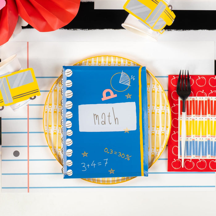 School Days Notebook Dessert Plates