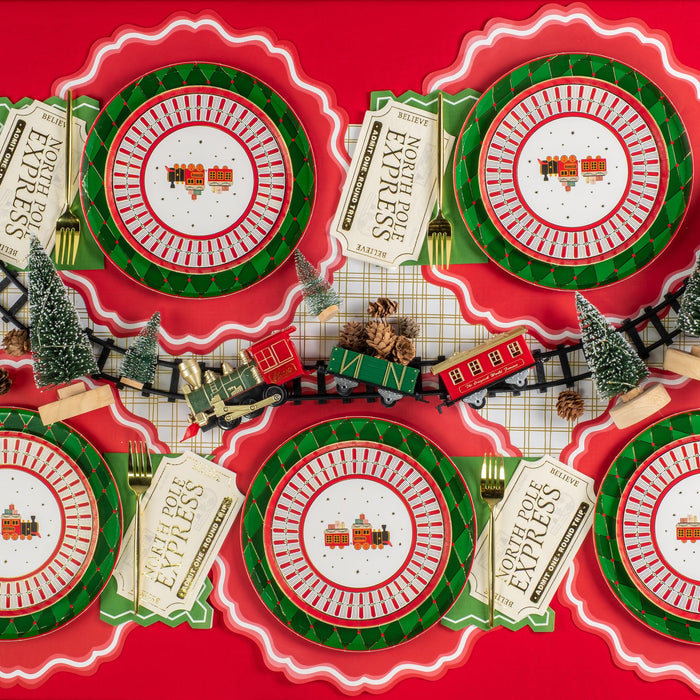 North Pole Express Dessert Plates