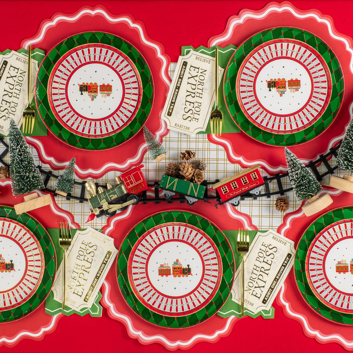 North Pole Express Ticket Napkin