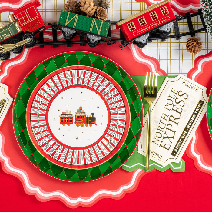 North Pole Express Ticket Napkin