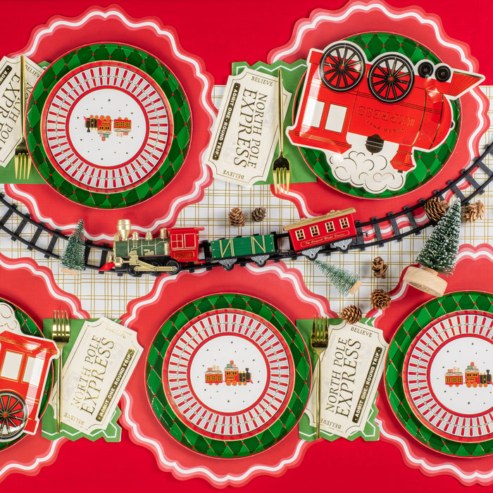 Green Diamond Dinner Plates