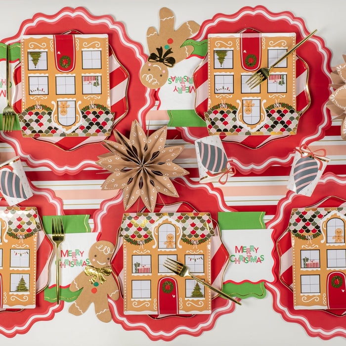 Gingerbread House Shaped Plates