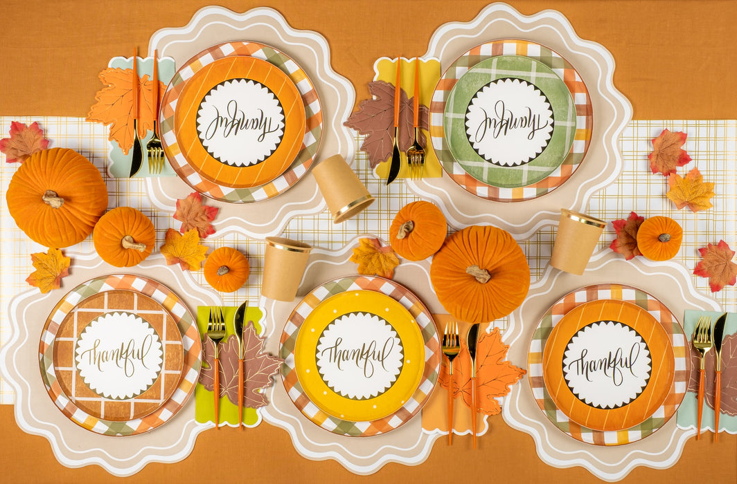 Plaid Thankful Thanksgiving Party Kit