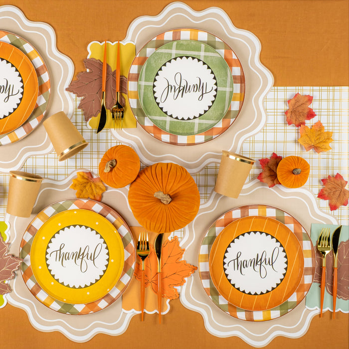 Harvest Plaid Dinner Plates
