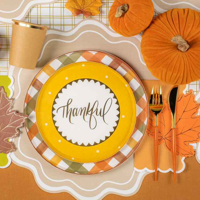Plaid Thankful Thanksgiving Party Kit