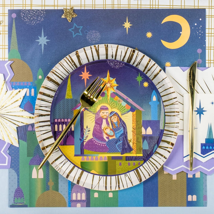Nativity Cityscape Paper Placemats
