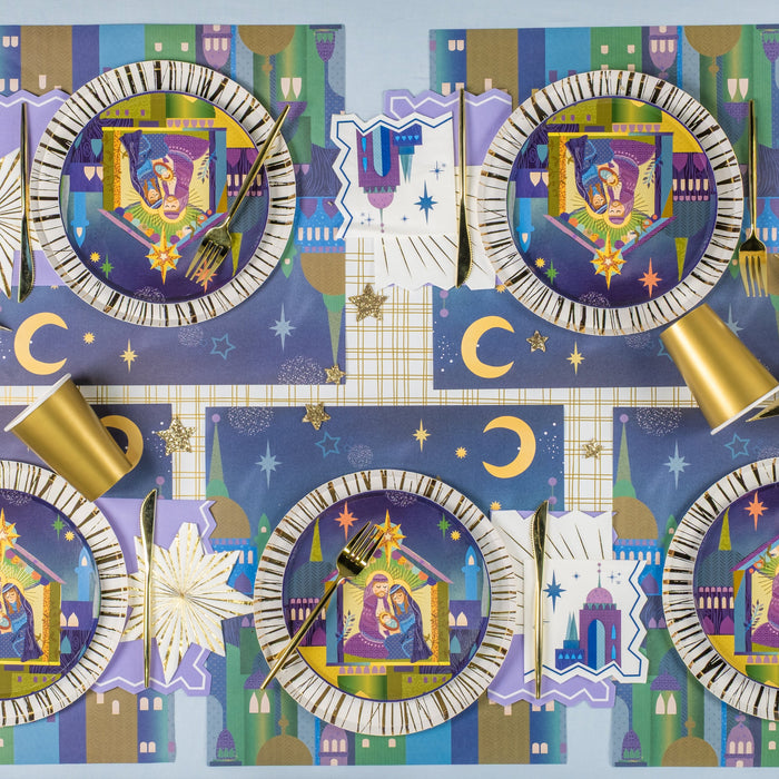 Nativity Cityscape Paper Placemats