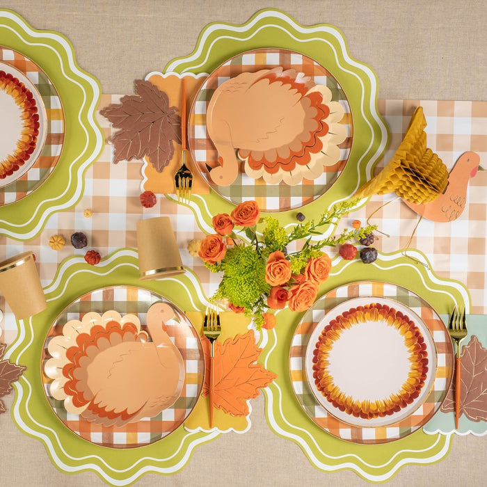 Harvest Feather Dessert Paper Plates