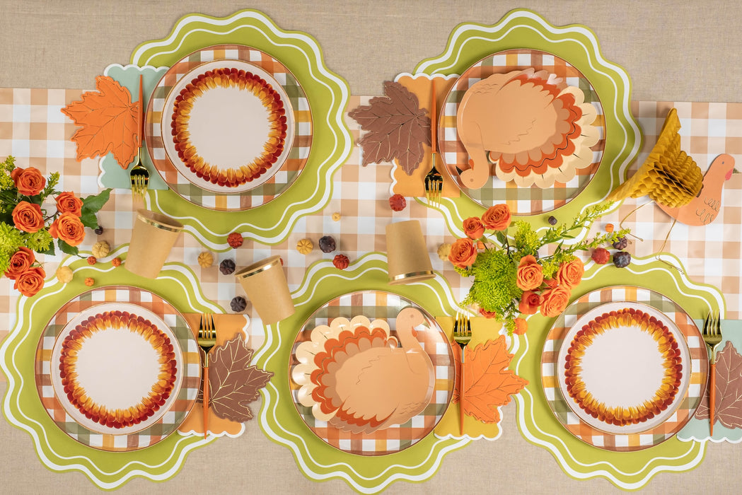 Harvest Feather Dessert Paper Plates